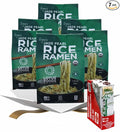 6x Jade Pearl Organic Rice Ramen - 10OZ Bundle with Chopstick Bamboo 10PC — Nutritious Gluten-Free Noodles Made with Organic Rice and Bamboo Extract for Simple Flavorful Meals — Gift Set (7 Items)