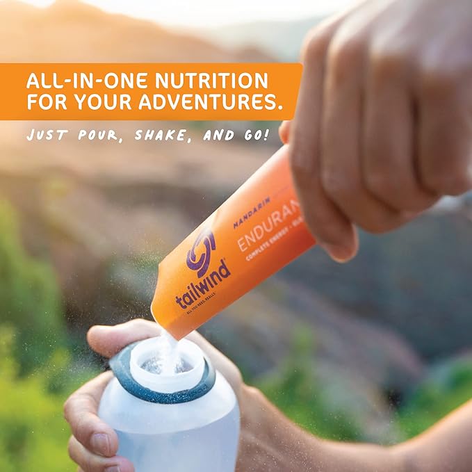 Tailwind Nutrition Endurance Fuel Sports Drink Powder Single Serving with Electrolytes Non-GMO Free of Soy Dairy and Gluten Vegan-Friendly Mandarin Orange Pack of 12