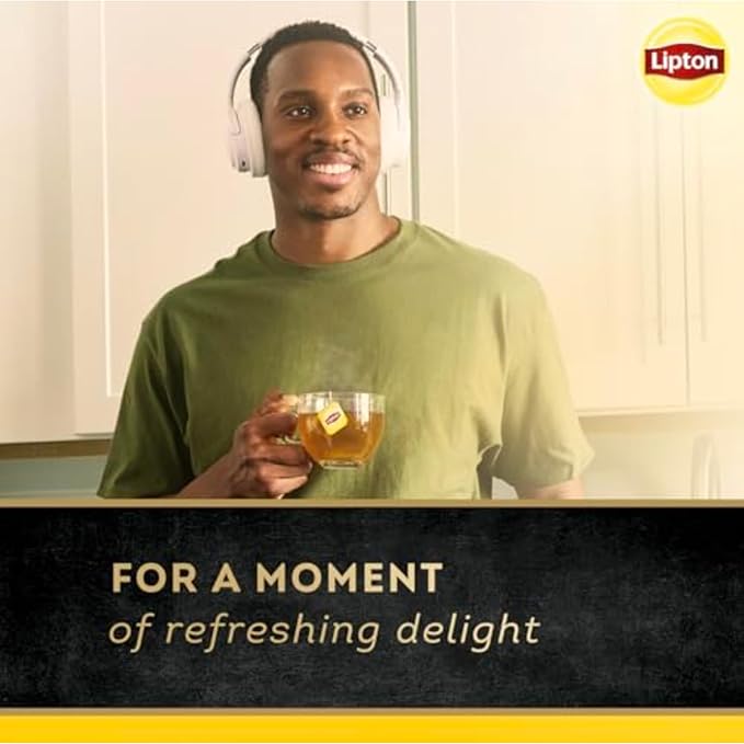 Lipton Black Tea Peach Mango Pyramid Tea Bags Flavored Teabags for a Refreshing Cup of Tea 80 Total Tea Bags (20ct - Pack of 8)