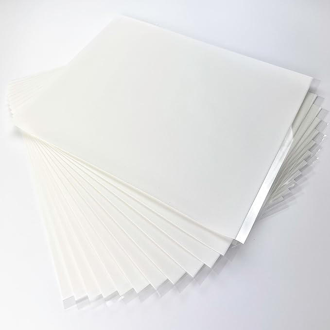 Supreme Icing Sheets 12 Pack Premium Flexible White Frosting Edible Printer Paper Cake Decorating 8.5 x 11 by MeganJDesigns