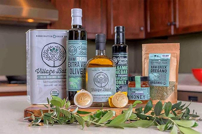 VILLAGE BATCH - AWARD WINNERS - KORONEIKI OLIVE OIL Greek Olive Oil ORGANIC COLD PRESSED OLIVE OIL Extra Virgin Olive Oil High In Polyphenols - Aceite De Oliva Extra Virgen - Olive Oil for Cooking Oil