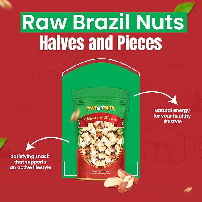 Raw Brazil Nuts - 1 Pound (16oz) - Natural Unsalted Shelled No Preservatives Kosher Certified - Natural Fresh Healthy Diet Snacks for Kids and Adults by We Got Nuts