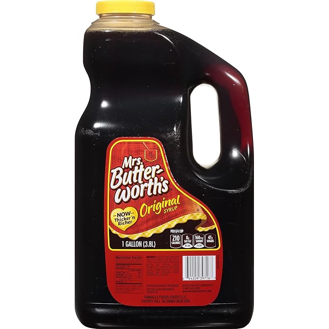 Mrs. Butterworth's Original Thick and Rich Pancake Syrup Maple Flavored Syrup for Pancakes Waffles and Breakfast Food 248 Fl Oz Bottle