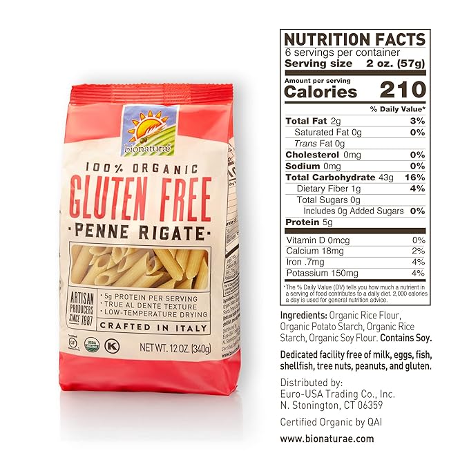 Bionaturae Organic Gluten Free Penne 4 Count