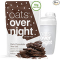 Oats Overnight - Dark Chocolate Sea Salt - Vegan 10g Protein High Fiber Breakfast Shake - Gluten Free Non GMO Oatmeal (2.2 oz per meal) (8 Pack + Shaker Bottle)