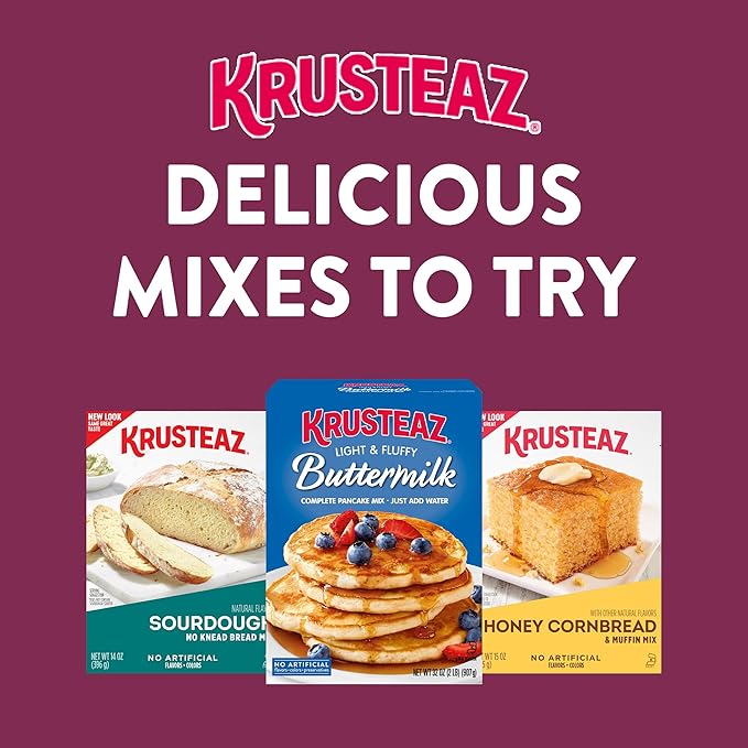Krusteaz Sweet Cream Pancake and Waffle Mix Light &amp Fluffy 26 oz Boxes (Pack of 8)