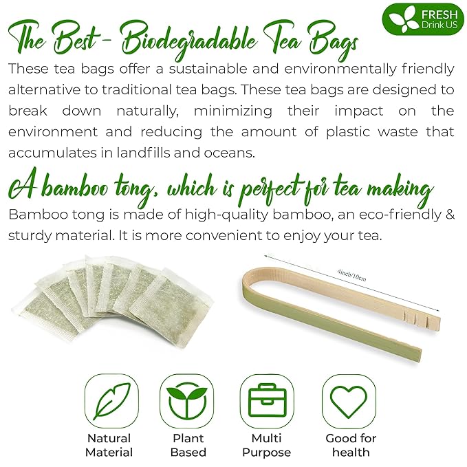 FreshDrinkUS Premium 100 Banaba Tea Bags 100% Natural &amp Pure from Banaba Leaves. Loose Leaf Banaba Herbal Tea. No Sugar No Caffeine No Gluten Vegan.