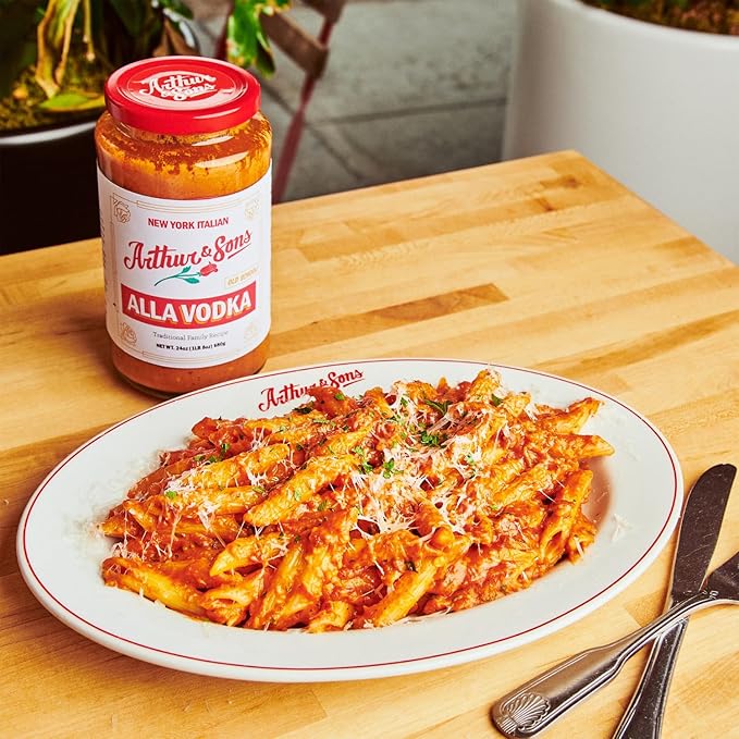 Arthur and Sons Vodka Sauce - Authentic Italian Recipe Premium Quality All-Natural Ingredients No Added Sugar Non-GMO Gluten-Free Perfect for Pasta Pizza and Cooking - 2 Pack (48oz)