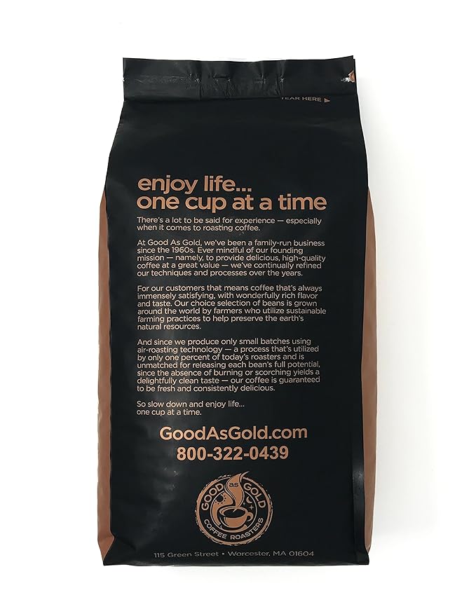 KENYA AA Ground Coffee Medium Roast 5 Pound Bulk Bag Ground Fresh To Order - Good As Gold Coffee Roasters