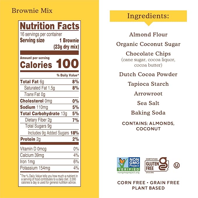 Simple Mills Brownie Mix 12.9 oz (Pack of 6)