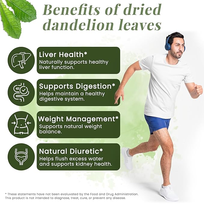 Dandelion Leaves 1 LB 100% Natural &amp Pure Ideal for Dandelion Tea Herbal Blends &amp Wellness Uses 1 LB Bulk Pack Resealable Bag for Freshness - By Yogi’s Gift®