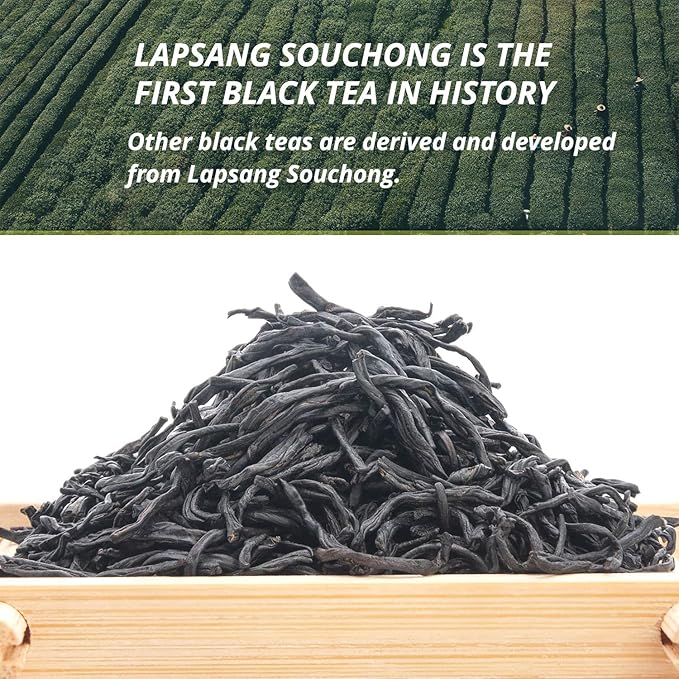 Oriarm Lapsang Souchong Unsmoked Black Tea from Wuyi Mountain- Chinese Loose Leaf Tea Zheng Shan Xiao Zhong without Smoke - 450g Ziplock Resealable Bag
