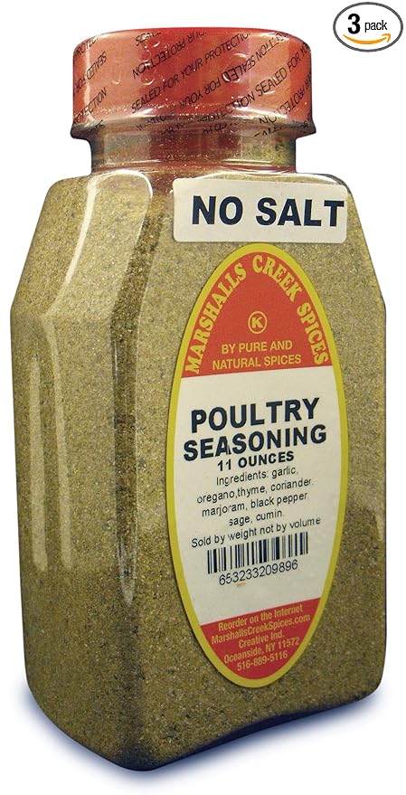 Marshalls Creek Spices (3 PACK) POULTRY SEASONING NO SALT