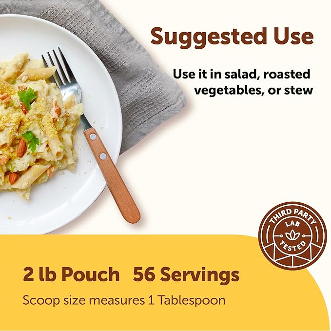 Micro Ingredients Organic Non-Fortified Nutritional Yeast Flakes 2 Pounds | Vegan Protein B Vitamins &amp Beta-glucans | Keto Friendly Dairy Free Cheese Substitute Non-GMO Gluten Free