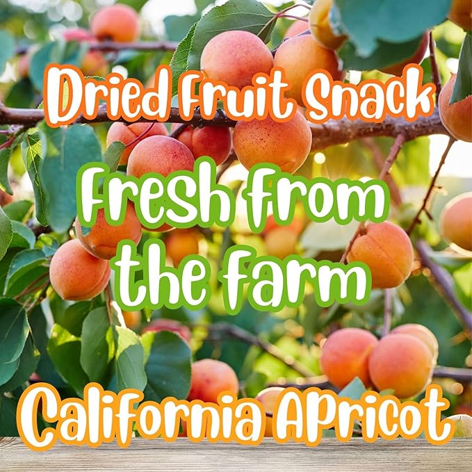 California Dried Apricots by Its Delish 1Lb Bag | Fancy Apricot Dried Fruit | Naturally Sweet &amp Tangy Healthy Snack No Sugar or Color Added | Vegan Kosher