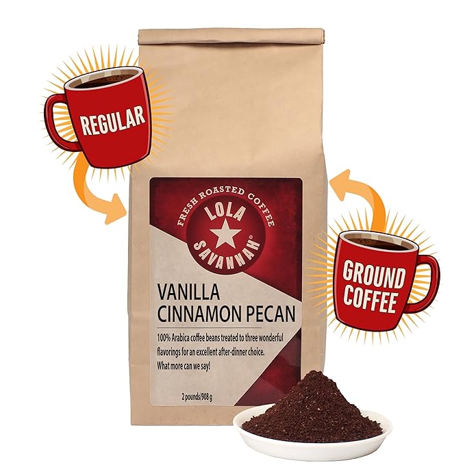 Lola Savannah Vanilla Cinnamon Pecan Ground Caffeinated Coffee 2lb