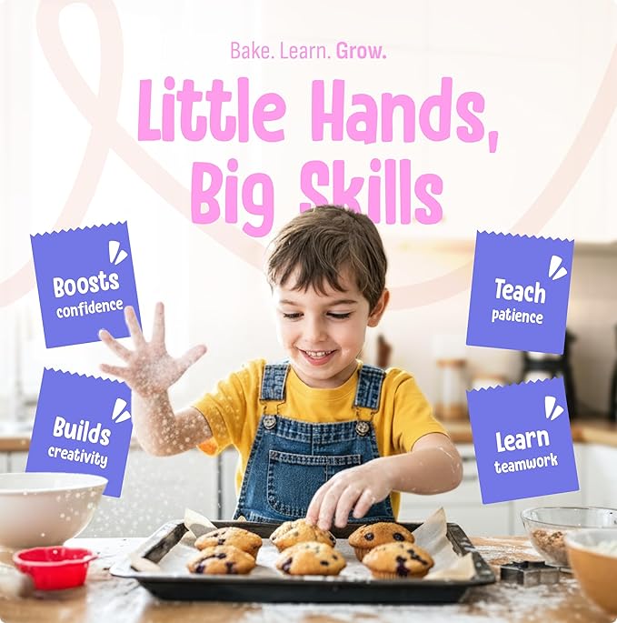 Baketivity x Duff Goldman Gluten Free Blueberry Streusel Muffins Baking Kit with Pre-Measured Ingredients for Kids Family Activity Set