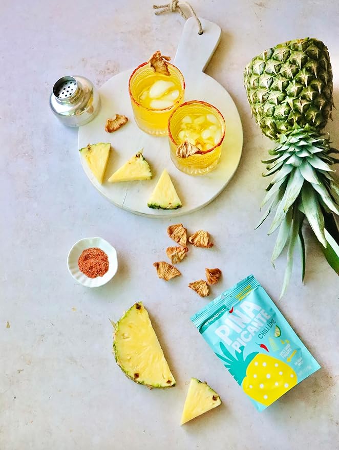 Crispy Green Pina Picante Dehydrated Pineapple Healthy Snacks Chili Lime 12 Single Serve Bags