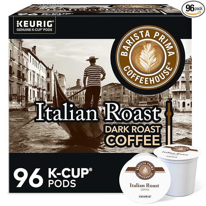 Barista Prima Coffeehouse Italian Roast Keurig Single Serve K-Cup Pods 96 Count