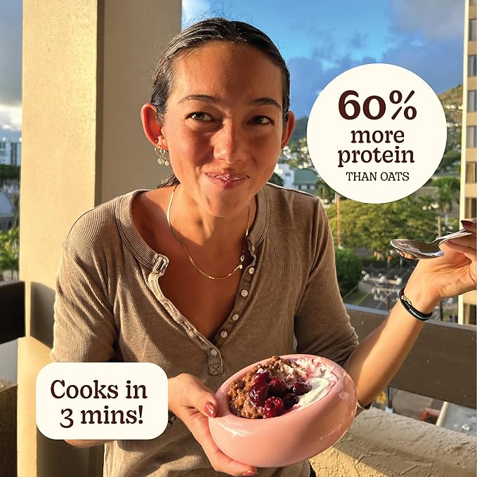 ChiChi – Protein Hot Cereal | Dark Chocolate (8.8 oz x 4 pouches 20 servings) —Made with Chickpeas Protein-Packed (11g) High Fiber Made with Simple Ingredients Gluten Free Grain Free Vegan