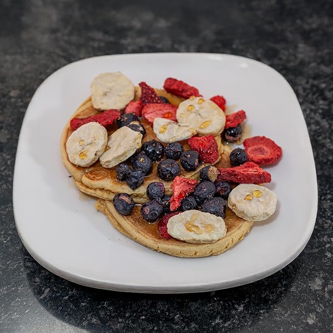 Survival Grocery® Protein Pancake Mix - High Protein (20g) Balanced Macros (15g Fat 14g Net Carbs) Organic Pea Protein Base - Gluten-Free Dairy-Free Just Add Water (2 kg / 2 Bags)