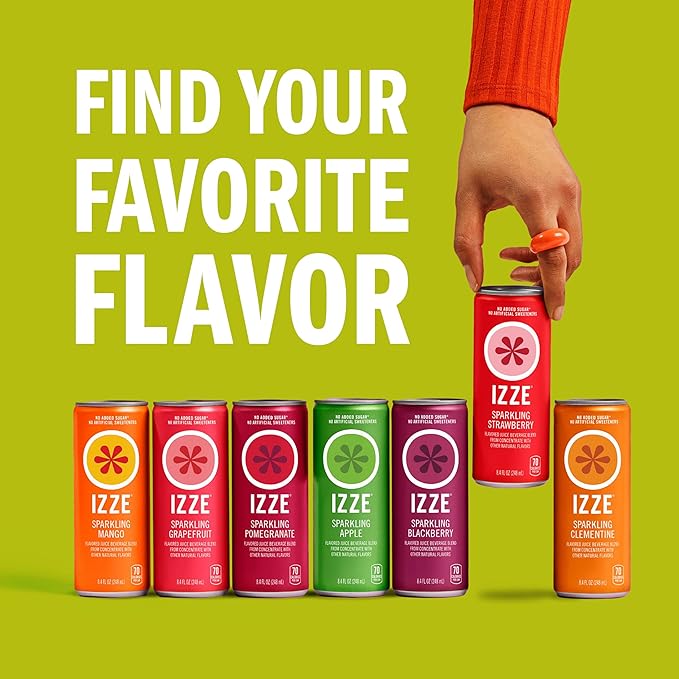 Izze Cherry Lime Straight Beverages8.4 FL Oz(Pack of 48)