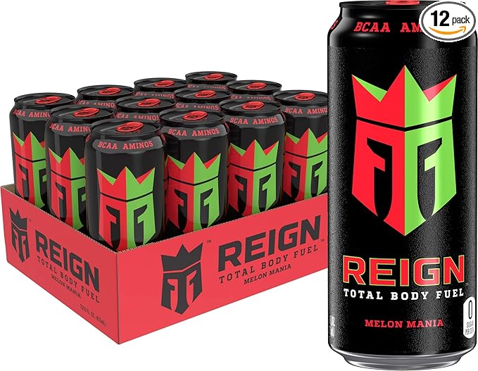 Reign Total Body Fuel Melon Mania Fitness &amp Performance Drink 16 Fl Oz | Pack of 12