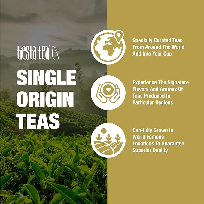 Tiesta Tea - Jasmine Pearls Green Tea Loose Leaf Single Origin Premium Jasmine from China Pure Unblended Medium-Caffeinated Blend Makes Hot or Iced &amp Up to 200 Cups 16oz Resealable Bulk Pouch