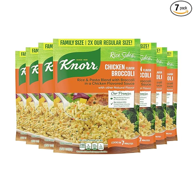 Knorr Rice Side Dish Chicken Broccoli Family Pack 11 oz 7 Count