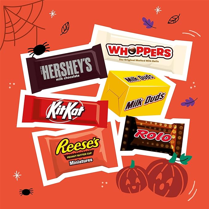 Hershey Miniatures Assorted Flavored Halloween Candy Bulk Bag 78.24 oz (275 Pieces) (Pack of 2)