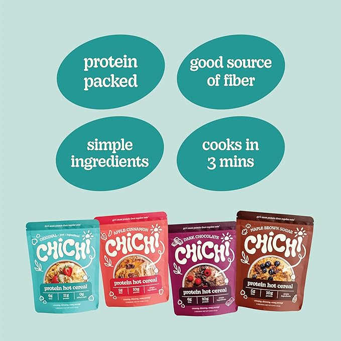 High Protein Hot Cereal Made with Chickpeas (Variety 4 Pack)