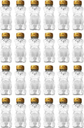 12 Ounce Clear Plastic Squeezable Honey Bears with Sealable Flip Top Lids - BPA Free Hand Wash Only (Gold 24 Pack)