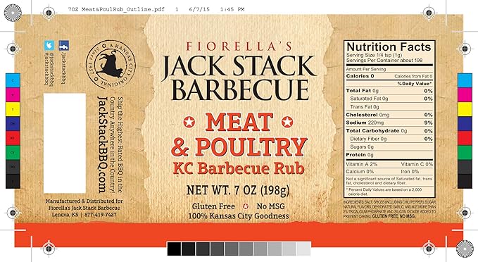 Jack Stack Barbeque Meat &amp Poultry Rub - 7oz - Pack of 10