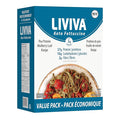 LIVIVA Low Carb High Protein KETO Value Pack Shirataki Pasta – 135 g Protein per Box with Pea Protein &amp Konjac Flour - 8g Net Carbs Diabetic-Friendly - Healthy Al Dente Pasta (12 Pack Fettuccine