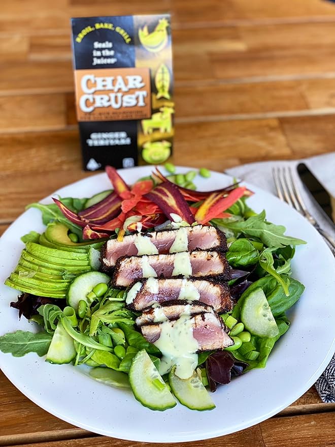 Char Crust Dry-Rub Seasonings Ginger Teriyaki | All-in-one seasonings | Perfect for Chicken Seafood Wings Pork | Signature Crust that Seals in the Juices 20 Oz Jar (Pack of 1)