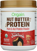 Orgain X Justin's ® Organic Vegan Nut Butter Protein Powder Chocolate Peanut Butter- 20g Plant Protein 1g Sugar Gluten Free No Dairy Soy Ingredients or Artificial Flavors 1.17 lb