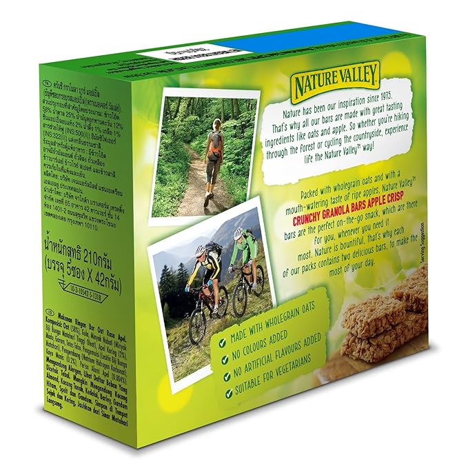 Nature Valley Crunchy Granola Bars Apple Crisp Limited Edition Box 12 Bars 8.94 oz (6 Pouches) (Pack of 6)