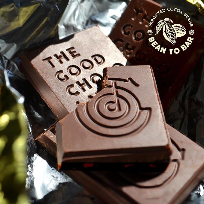THE GOOD CHOCOLATE – Ginger Dark Chocolate Bars with Zero Sugar &amp Lower Net Carbs – Keto Chocolate Bar with Lower Calories All Natural and Non-GMO Keto Snacks 2.5 oz (2 Bars Starter Pack)