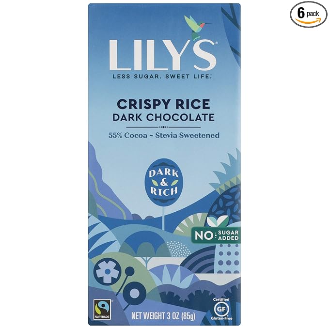 Lily's Crispy Rice Dark Chocolate (12x3 OZ)