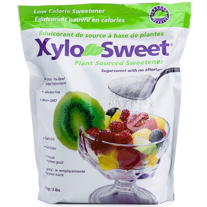 Xlear XyloSweet Plant Sourced Xylitol Sweetener - Pure Natural Sugar Substitute Granules Non-GMO Gluten-Free 5 Pound Bag (Pack of 1)