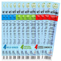Wyoming 100% Grass Fed Beef Sticks - 4X Each Flavor - Cowboy Hickory smoke Wild Ginger &amp Original Jalapeno - Clean Tasty Meat Sticks snacks with 6g of protein made with Angus Beef Sticks Nitrate