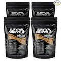 Survival Grocery Organic Ancient Grain Survival Granola™ - Gluten Free Non-GMO No Added Sugar High Protein Snack With Nuts Seeds Coconut and Honey - Ideal for Breakfast Cereal Yogurt or Snack