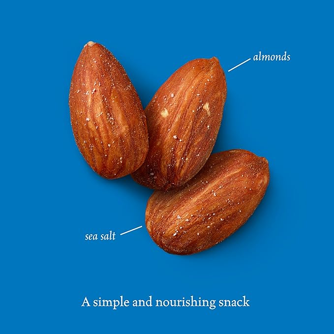 Sahale Snacks California Dry Roasted Almonds 1.5 oz Grab &amp Go Bags (18 Packs) - Dry-Roasted Almonds with a Touch of Sea Salt - Non-GMO Kosher &amp Certified Gluten-Free Snacks