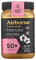Airborne Manuka Honey 50+ New Zealand - Premium 100% Pure Raw Manuka Honey (17.85 oz)