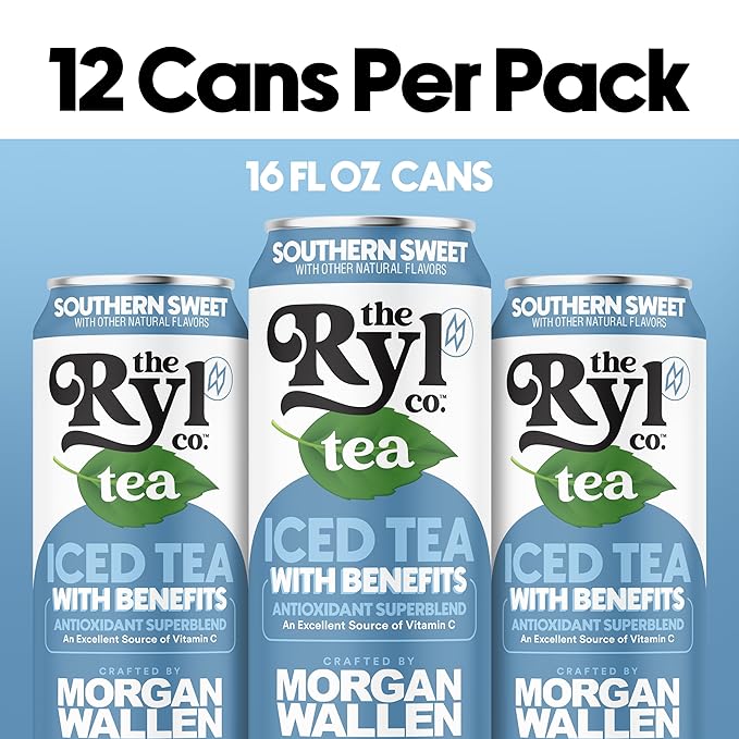 Ryl Iced Tea Wallen's Sweet Tea Antioxidant Superblend No Artificial Ingredients 16.0 Fl Oz (12-Pack)