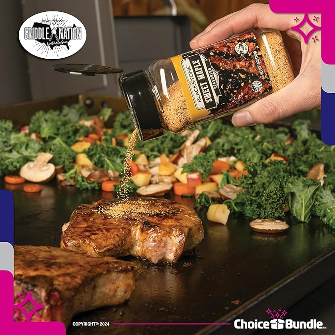 Blackstone Sweet Maple Seasoning – Gourmet Griddle Premium Barbecue Rub 2 Pk (15.2 oz) + BBQ Masters &amp Opener (4 Items)!