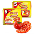 Chow Instant 2 Minute Noodles - TOMATO Flavor with Seasonings (Pack of 2 x 5 Packs x 85g) So Delicious Meal ... HALAL