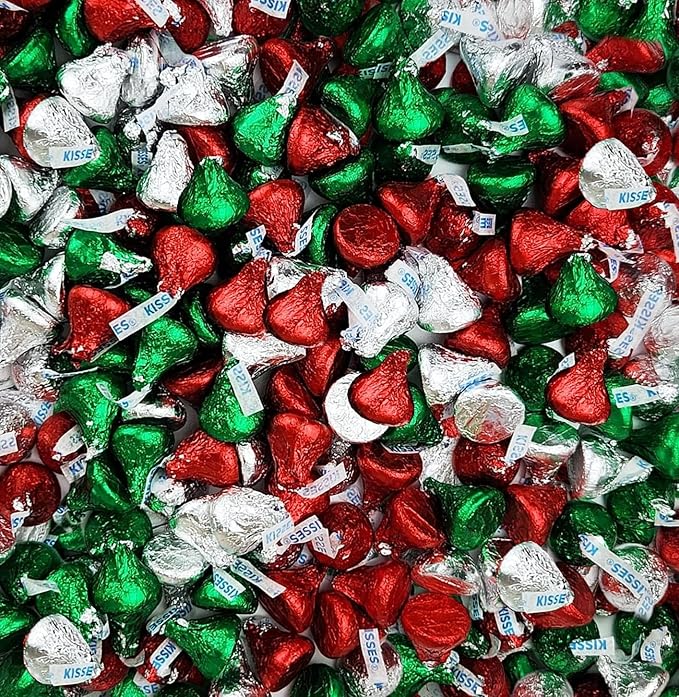 Kisses Milk Individually Wrapped Chocolate Christmas Chocolate Candy Bite-Size Bulk Delicious Treats for Christmas Birthdays Easter - 2 Lb
