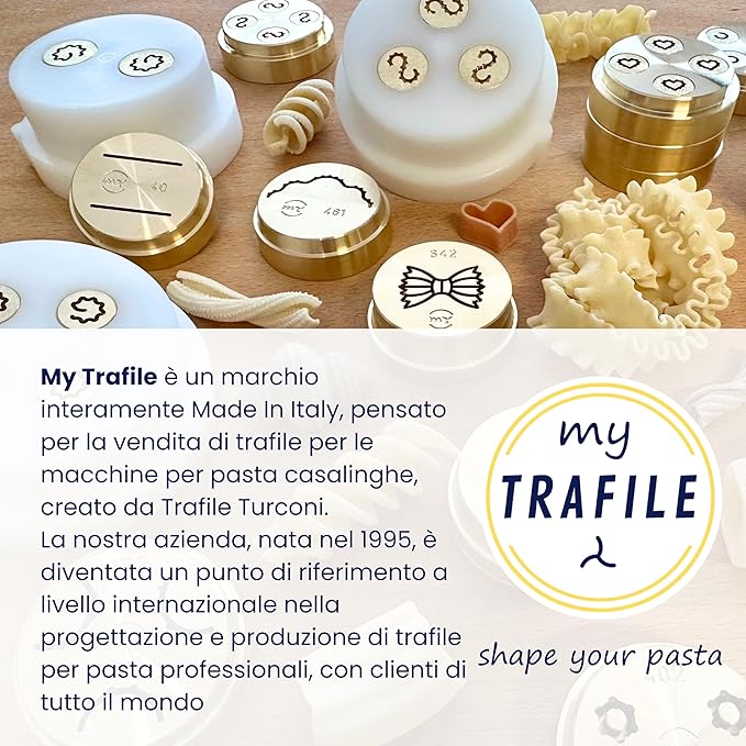 Line Pro N°35 Tagliatelle 8 mm in POM with professional inserts compatible with Philips Pasta Maker Avance/7000 series