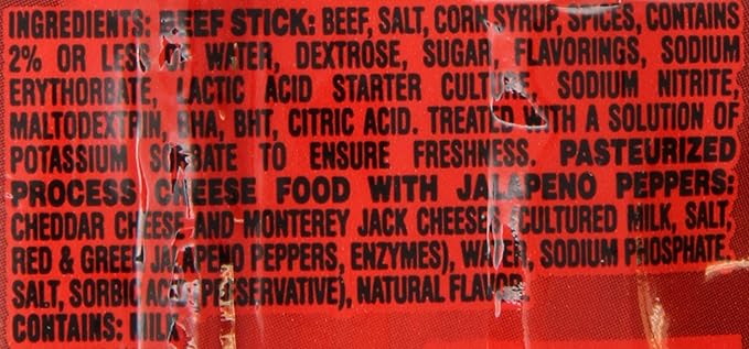 Jack Link's Beef and Cheese Snack Jalapeno Sizzle Jalapeno1.2 Ounce (Pack of 16)